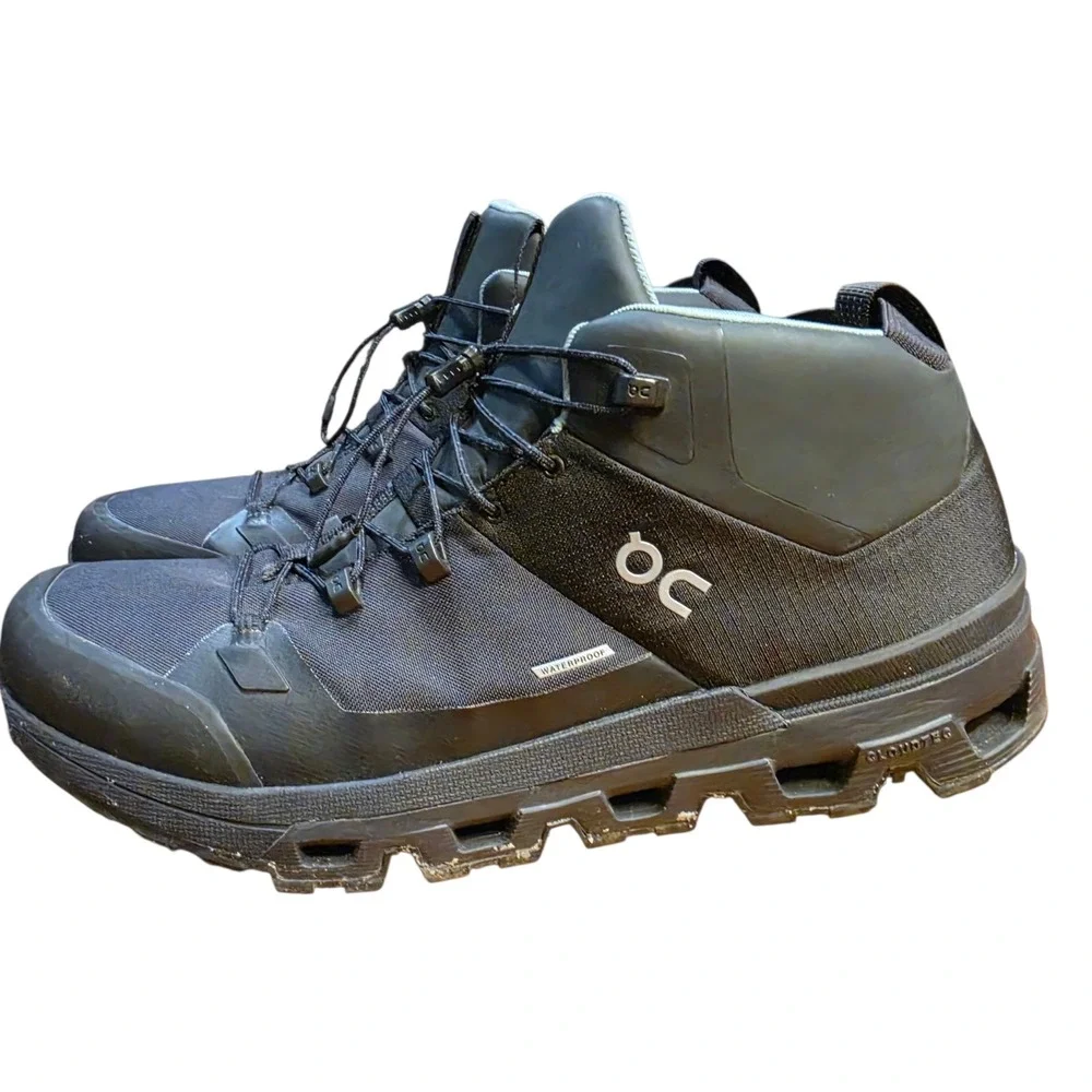 On‎ Running Cloudtrax Waterproof Hiking Boots Mens 11.5 Black Speed Lacing Trail